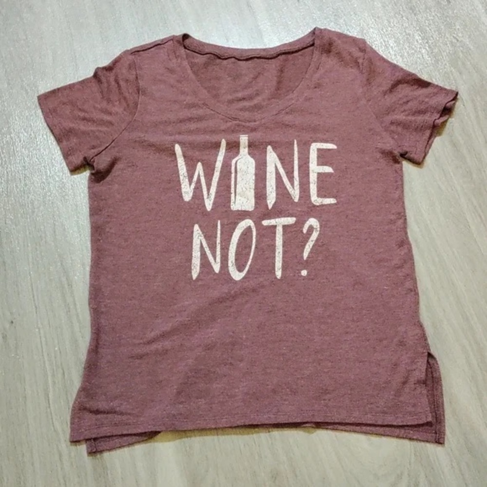 Women's Short Sleeve 'WINE NOT?' Graphic Tee - Dusty Mauve